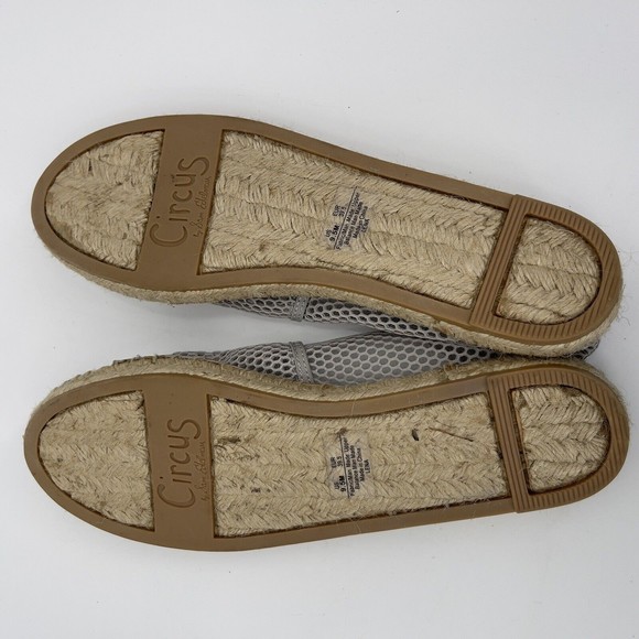 Sam Edelman Circus Womens Jute Mesh Silver Lena Espadrille Flats US 9.5M - Picture 9 of 10